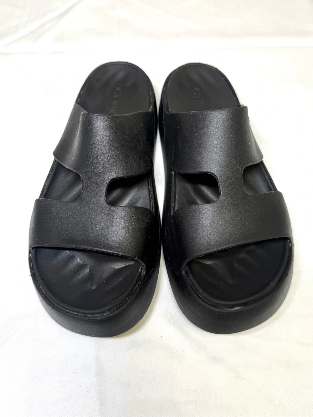 Crocs Brooklyn Platform Slide Sandals Black LiteRide Comfort Women’s 6